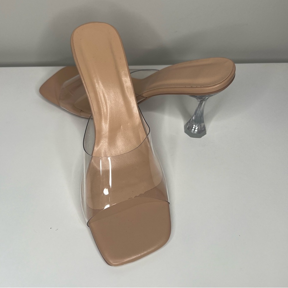 Clear Heel Slippers
